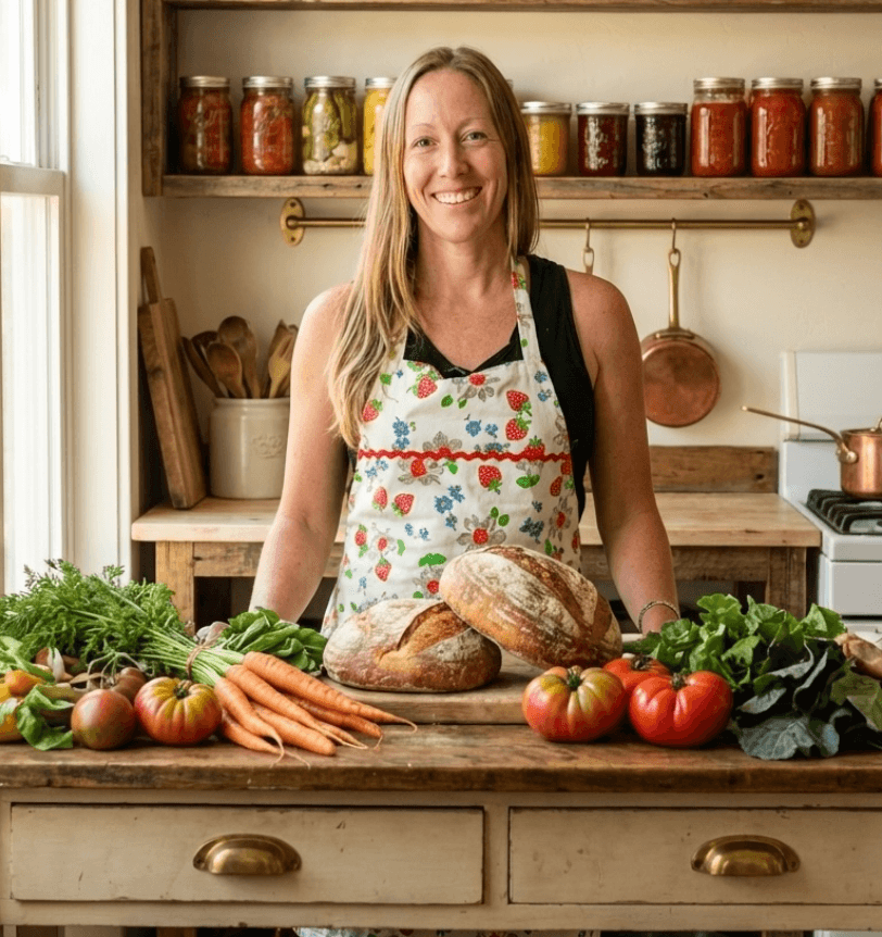 Chef Molly Bravo in her kitchen
